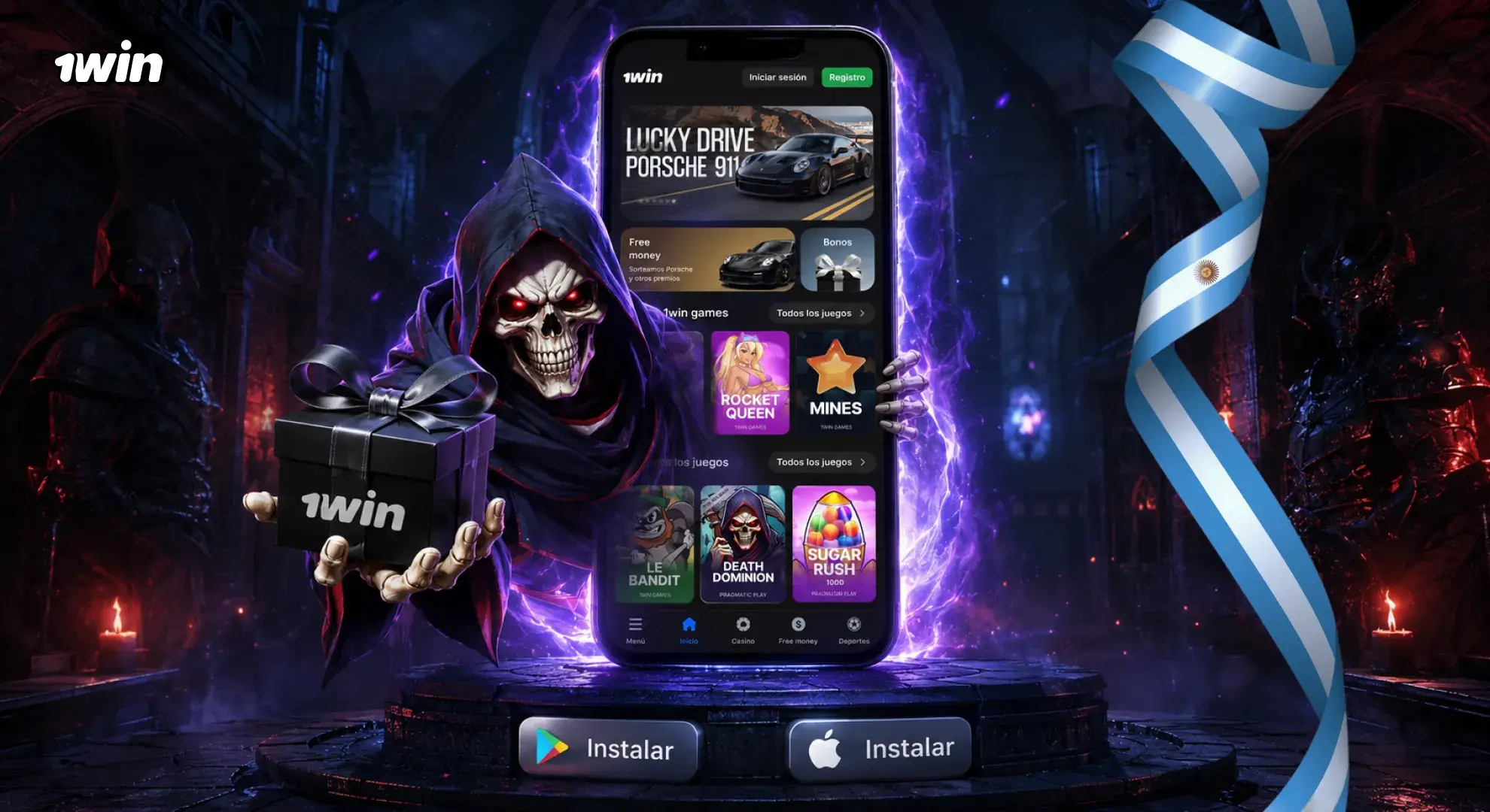 App de 1win Argentina para Android e iOS